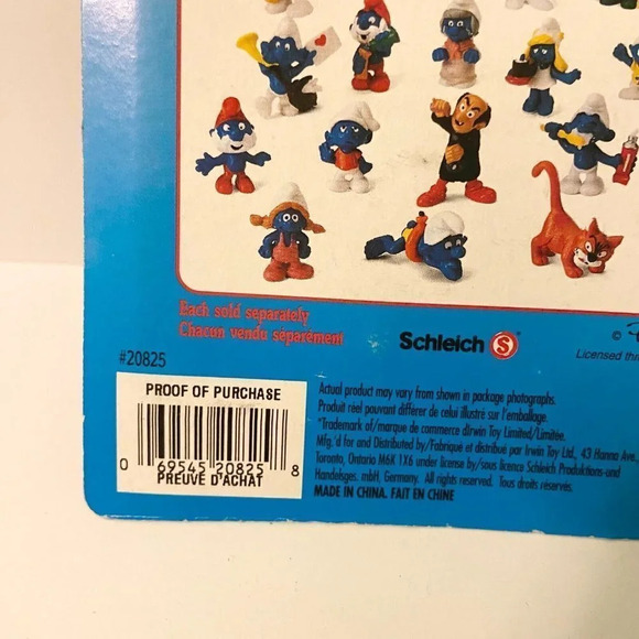 Vintage  1995 Scleich Peyo Smurfs Smurfette Tennis Irwin Smurf Toy Figure - Picture 7 of 12